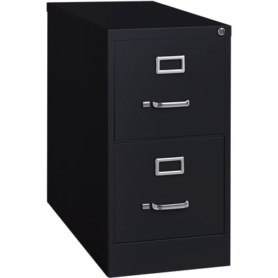 Lorell Fortress Series 26-1/2" Commercial-Grade Vertical File Cabinet, Black, LLR60194