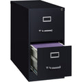 Lorell Fortress Series 26-1/2" Commercial-Grade Vertical File Cabinet, Black, LLR60194