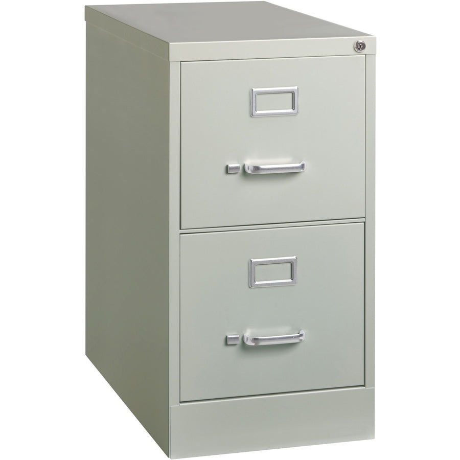 Lorell Fortress Series 26-1/2" Commercial-Grade Vertical File Cabinet, 15" x 28.4", Light Gray, Steel, Heavy Duty, LLR60195