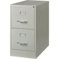 Lorell Fortress Series 26-1/2" Commercial-Grade Vertical File Cabinet, Light Gray, LLR60195