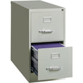 Lorell Fortress Series 26-1/2" Commercial-Grade Vertical File Cabinet, Light Gray, LLR60195