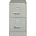 Lorell Fortress Series 26-1/2" Commercial-Grade Vertical File Cabinet, Light Gray, LLR60195