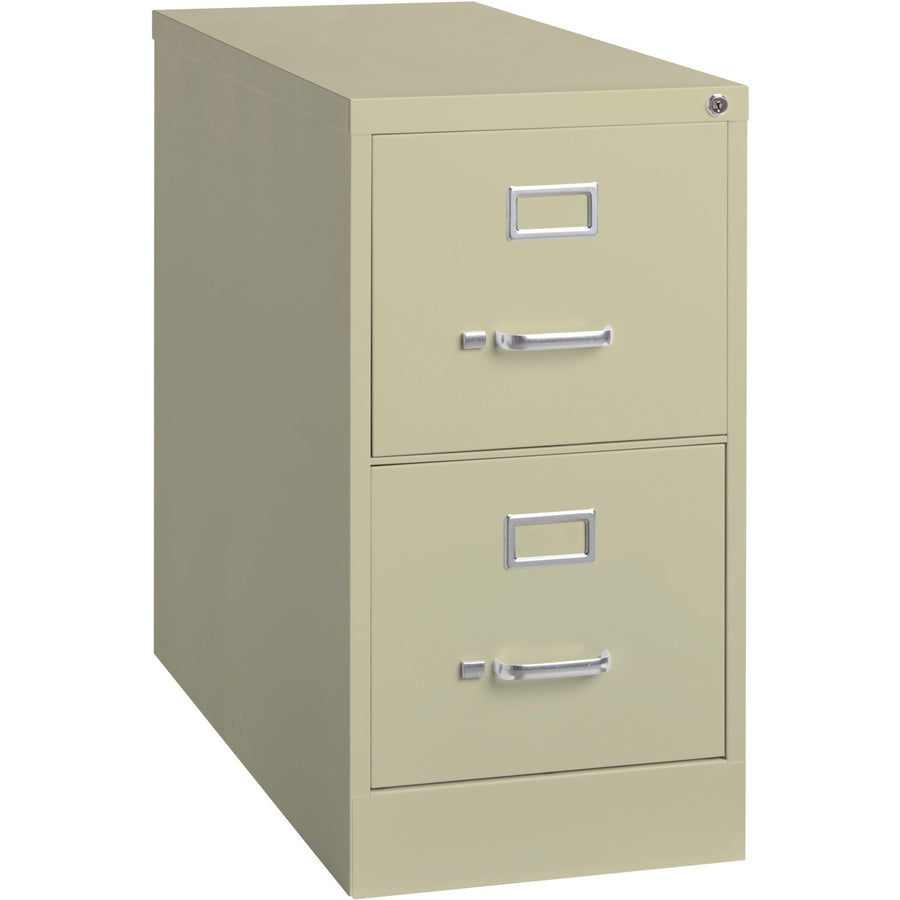 Lorell Fortress Series 26-1/2" Commercial-Grade Vertical File Cabinet, 15" x 28.4", Putty, Steel, Heavy Duty, LLR60196