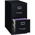 Lorell Fortress Series 25" Commercial-Grade Vertical File Cabinet, Black, LLR60653