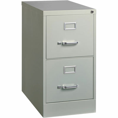 Lorell Fortress Series 25" Commercial-Grade Vertical File Cabinet, Light Gray, LLR60654