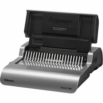 Fellowes Quasar E 500 Electric Comb Binding Machine w/Starter Kit, Black, FEL5216901