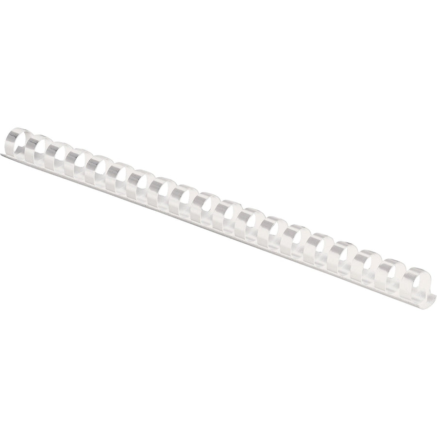 Fellowes 19-ring Plastic Comb Binding, 10.8" x 0.5", White, 100 / Pack, FEL52372