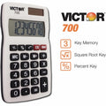 Victor 700 Pocket Calculator, Gray, VCT700