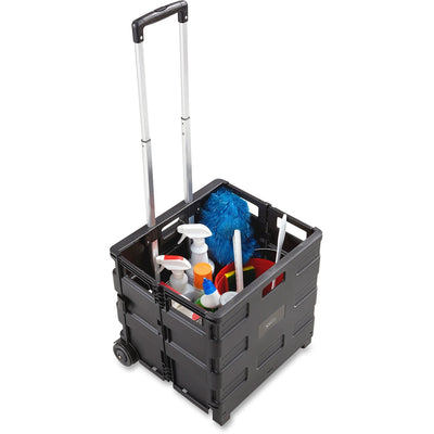 Safco Stow Away Folding Caddy, Silver, SAF4054BL