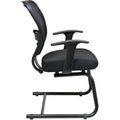 Office Star Professional Air Grid Back Visitors Chair, Black, OSP5505