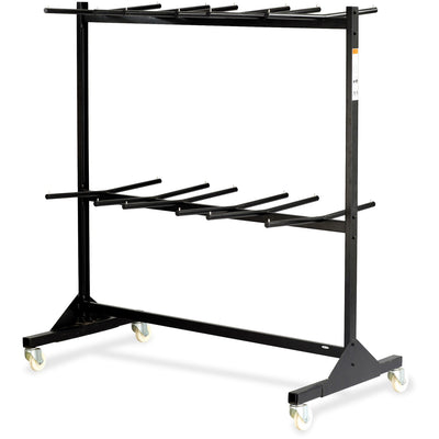 Safco Double Tier Chair Cart, Black, SAF4199BL