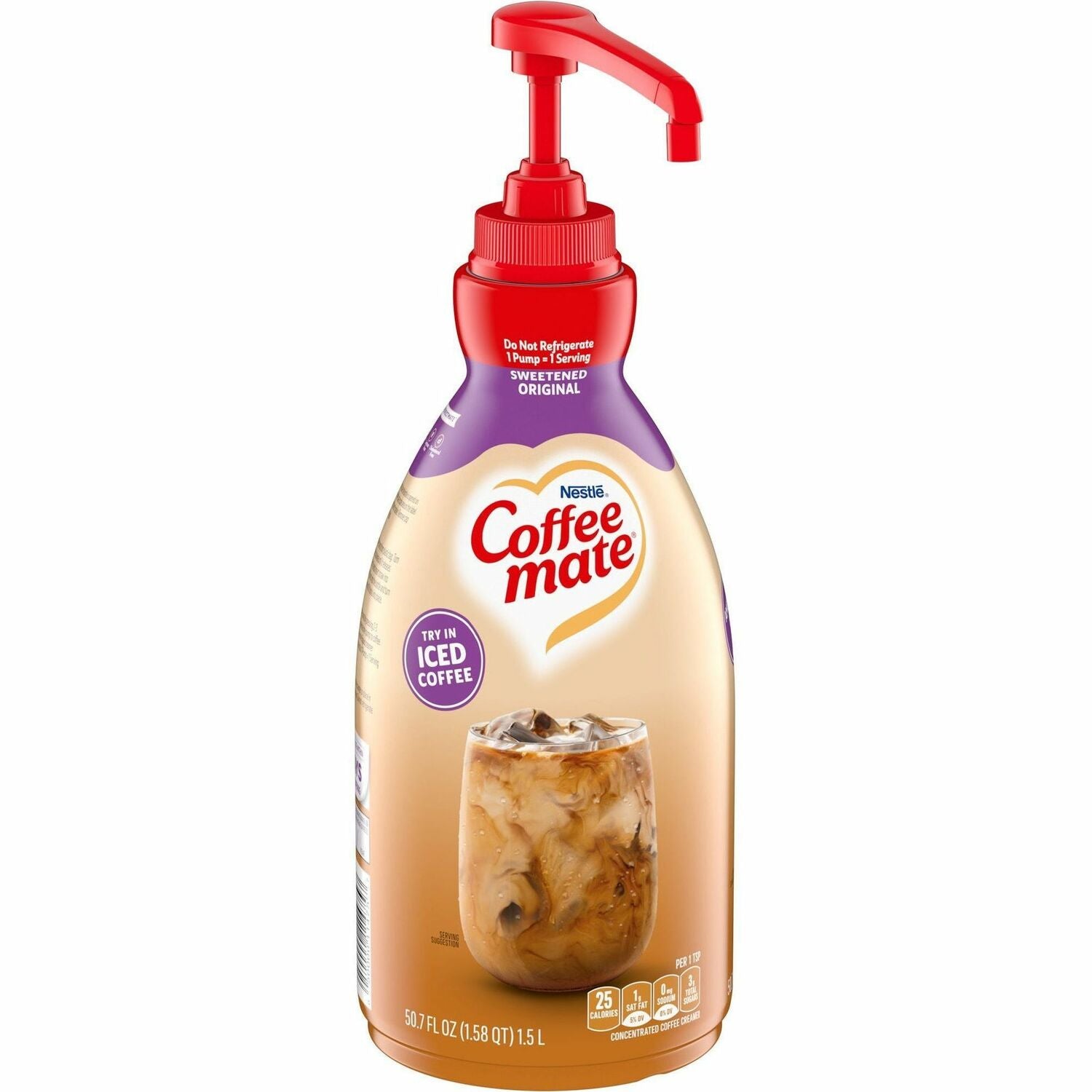 Coffee mate Sweetened Original Liquid Concentrate Coffee Creamer - Pump Bottle, 1 Each