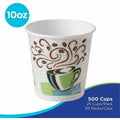 Georgia Pacific . Dixie PerfecTouch 10 oz Insulated Paper Hot Coffee Cups by GP Pro, White, 25 / Pack, DXE5310DX