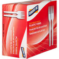 Genuine Joe Heavyweight White Plastic Forks, 1 Box, GJO0010430