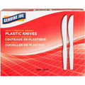 Genuine Joe Heavyweight Disposable Knives, White, 100 / Box, GJO10431
