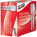 Genuine Joe Heavyweight Disposable Spoons, White, 100 / Box, GJO10432