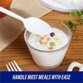 Genuine Joe Heavyweight Disposable Spoons, White, 100 / Box, GJO10432