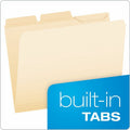 TOPS Pendaflex Ready-Tab 1/3 Tab Cut Letter Recycled Top Tab File Folder, Manila, 8 1/2" Width x 11" Length, 50 / Pack, PFX42336
