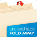 TOPS Pendaflex Ready-Tab 1/3 Tab Cut Letter Recycled Top Tab File Folder, Manila, 8 1/2" Width x 11" Length, 50 / Pack, PFX42336