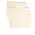Smead SuperTab 1/3 Tab Cut Letter Recycled Top Tab File Folder, Manila, 8 1/2" Width x 11" Length, 100 / Box, SMD10301