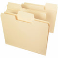 Smead SuperTab 1/3 Tab Cut Letter Recycled Top Tab File Folder, Manila, 8 1/2" Width x 11" Length, 100 / Box, SMD10301