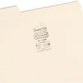 Smead SuperTab 1/3 Tab Cut Letter Recycled Top Tab File Folder, Manila, 8 1/2" Width x 11" Length, 100 / Box, SMD10395
