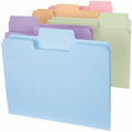 Smead SuperTab 1/3 Tab Cut Letter Recycled Top Tab File Folder, Assorted, 8 1/2" Width x 11" Length, 100 / Box, SMD11961