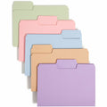 Smead SuperTab 1/3 Tab Cut Letter Recycled Top Tab File Folder, Assorted, 8 1/2" Width x 11" Length, 100 / Box, SMD11961