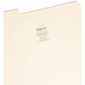 Smead SuperTab 1/3 Tab Cut Legal Recycled Top Tab File Folder, Manila, 8 1/2" Width x 14" Length, 100 / Box, SMD15301