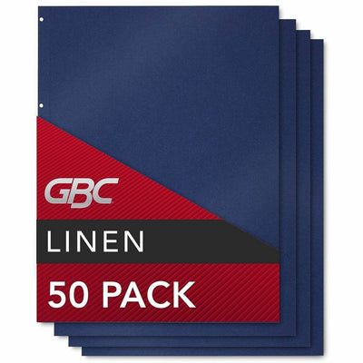 ACCO GBC Linen Weave Standard Presentation Cover, Navy Blue, 8 3/4" Width x 11 1/4" Length, 1 Pack, GBC2001513