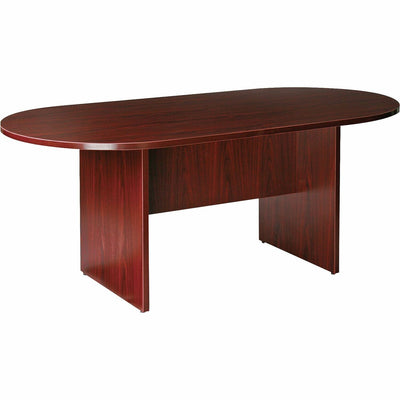 Lorell Essentials Oval Conference Table, Brown, /CT 13CT/PL — view 1