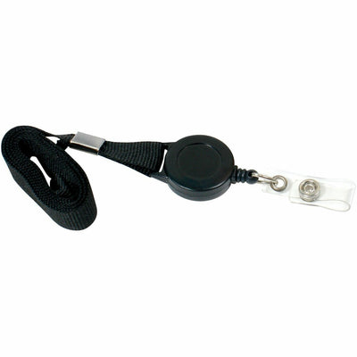 Baumgartens SICURIX Lanyard Card Reel, Black, 1 Pack, BAU68979