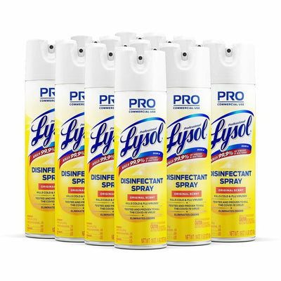 Reckitt Benckiser plc Professional Lysol Original Disinfectant Spray, Clear, 12 / Carton, RAC04650CT