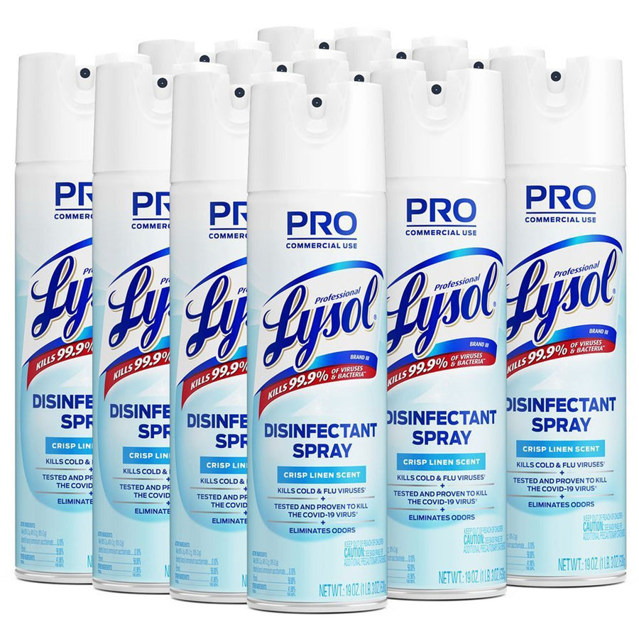 Professional Lysol Linen Disinfectant Spray, Clear, CFC-free, 12 / Carton, RAC74828CT