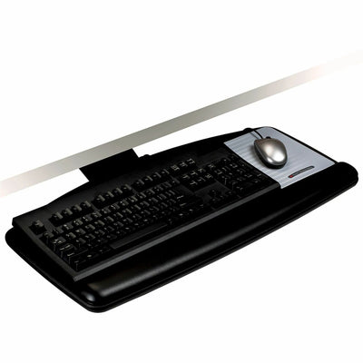 3M Easy Adjust Keyboard Tray with Standard Keyboard and Mouse Platform, Black, MMMAKT90LE