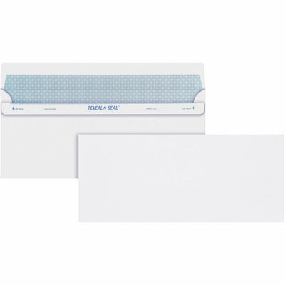 Quality Park No. 10 Security Tinted Business Envelopes with Reveal-N-Seal Self-Seal Closure, White, 500 / Box, QUA67218