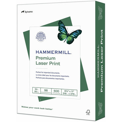 International Paper Company Hammermill Premium Laser Print Copy Paper - White, 8 1/2" x 11", 10 / Carton, HAM104604CT