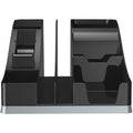 Deflecto Silouettes All-in-One Caddy, Silver, DEF35172