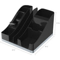 Deflecto Silouettes All-in-One Caddy, Silver, DEF35172