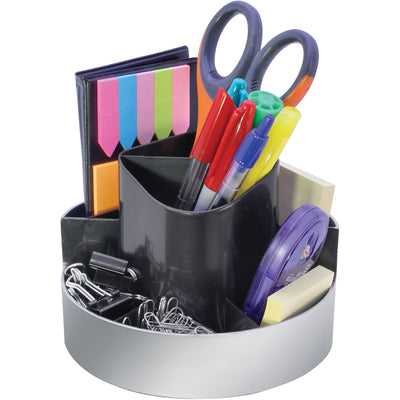 Kantek Rotating Desktop Organizer, Silver, KTKORG620