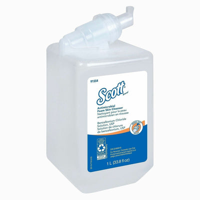 Kimberly-Clark Scott Antimicrobial Foam Skin Cleanser, Clear, KCC91554
