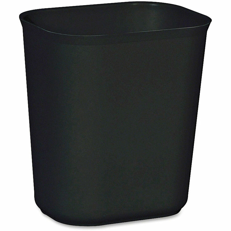 Rubbermaid Commercial 14 QT Fire-Resistant Wastebasket, 8.3" x 12.3", Black, Fiberglass, 3.50 gal, Chip Resistant, RCP254100BK