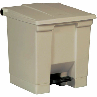 Rubbermaid Commercial Step-on Waste Container, Beige, 8 gal, RCP614300BG
