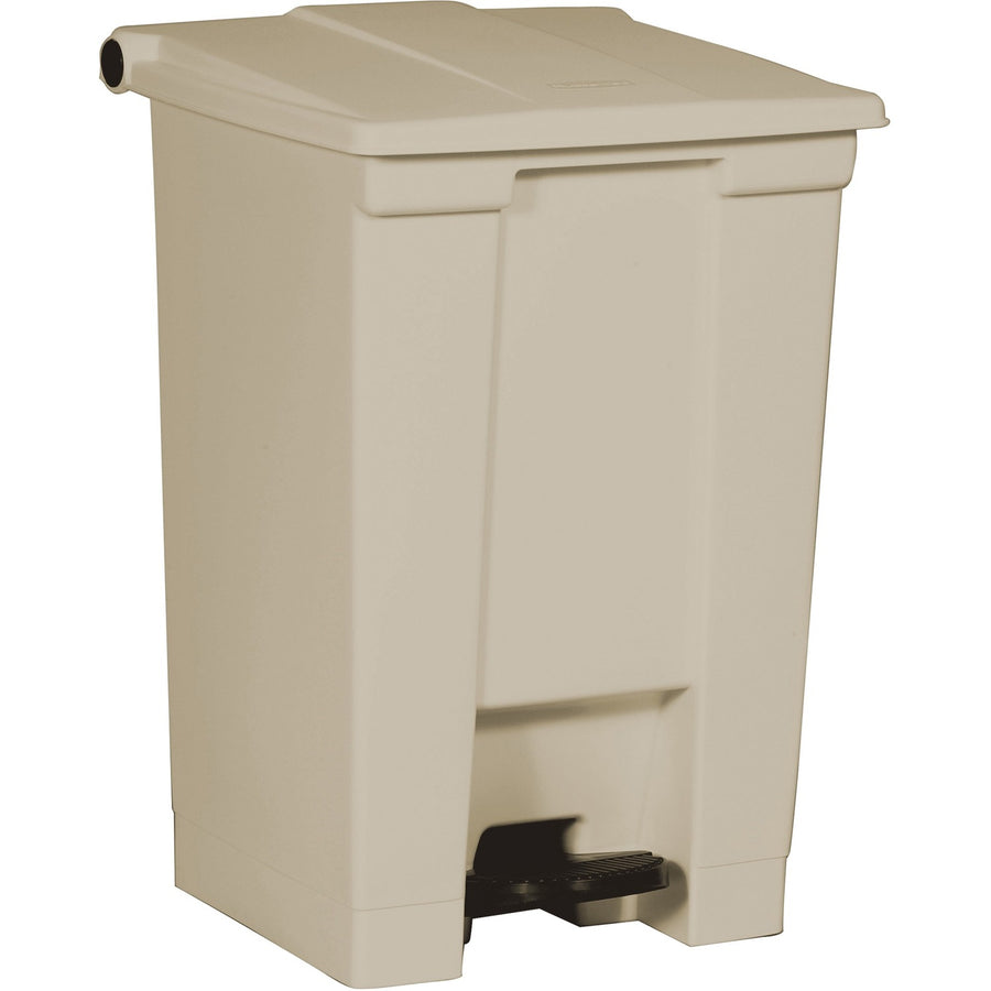 Rubbermaid Commercial Step-on Waste Container, 15.7" x 17.1", Beige, Plastic, 12 gal, RCP614400BG