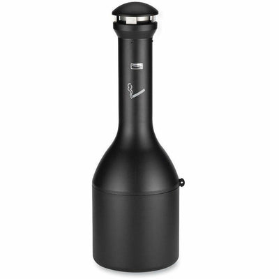 Rubbermaid Commercial Traditional Smoking Receptacle, Black, 4.10 gal, RCP9W3300BK