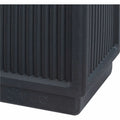 Safco Recessed Panels Waste Receptacle, Black, 15 gal, SAF9474BL