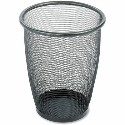 Safco Round Mesh Wastebaskets, Black, 5 gal, SAF9717BL