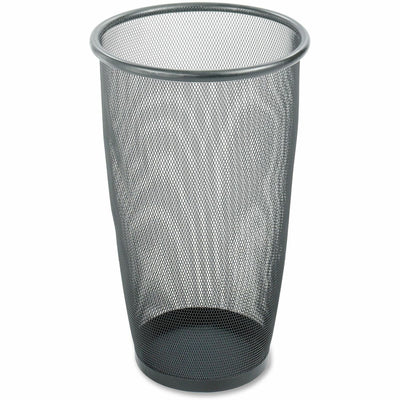 Safco Round Mesh Wastebaskets, Black, 9 gal, SAF9718BL