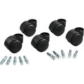 Master Caster Deluxe Futura Hooded Carpet Casters, Matte Black, 5 / Set, MAS23618