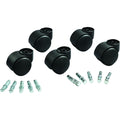 Master Caster Deluxe Futura Hooded Carpet Casters, Matte Black, 5 / Set, MAS23618
